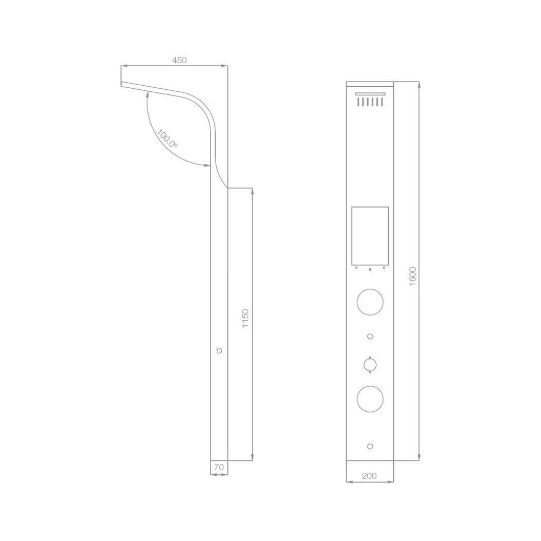 Jaquar Thermostatic 4 Way Shower Panel JPL-SSF-ST88158B - Stainless Steel