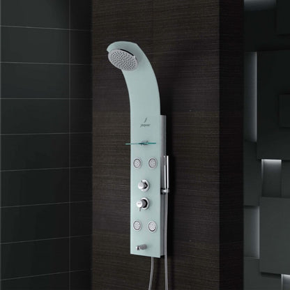Jaquar Thermostatic 4 Way Shower Panel JPL-WHT-ST86113 - White Glass