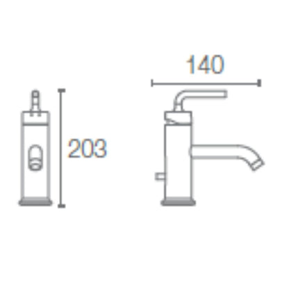 Kohler Table Mounted Regular Basin Mixer Purist K-14402IN-4A-CP - Chrome
