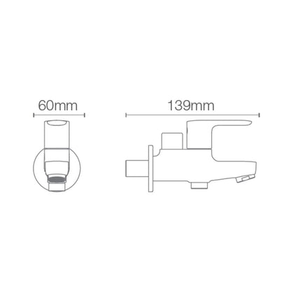 Kohler WC Area 2 Way Bib Tap July 16094IN-4-RGD - Rose Gold