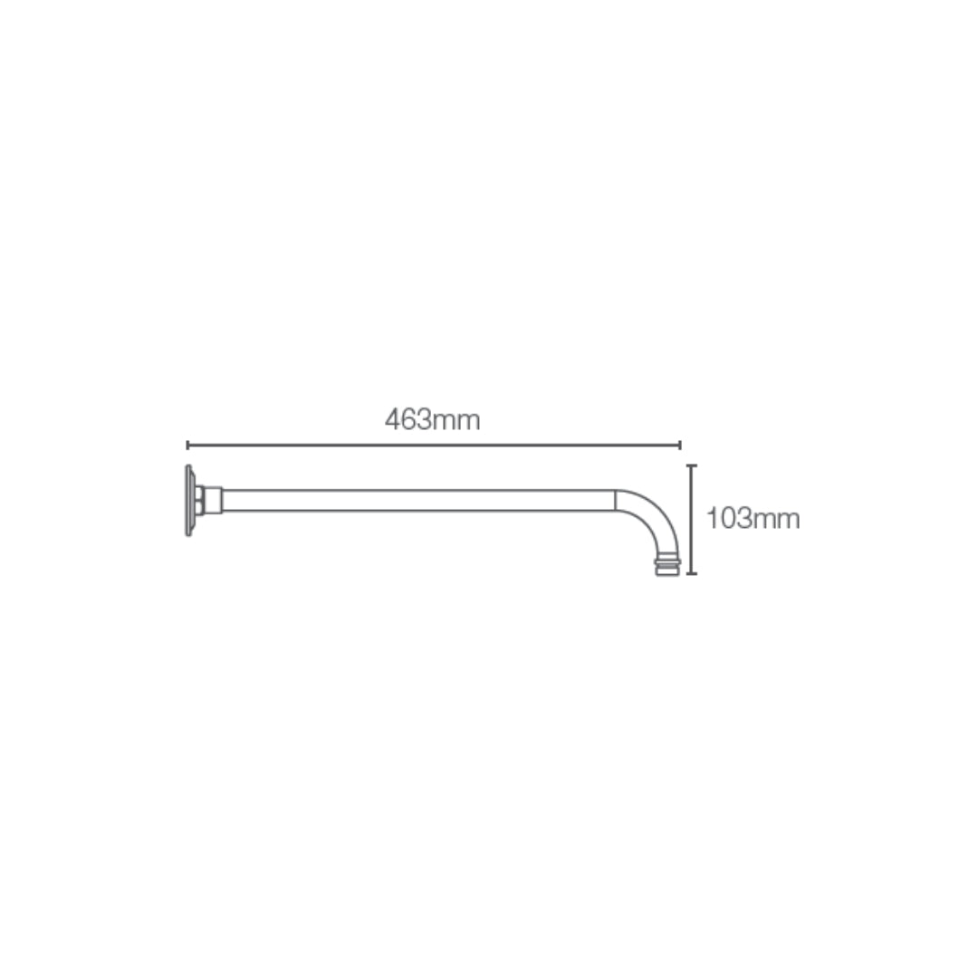 Kohler Wall Mounted Round 463 mm Shower Arm 16346IN-CP - Chrome