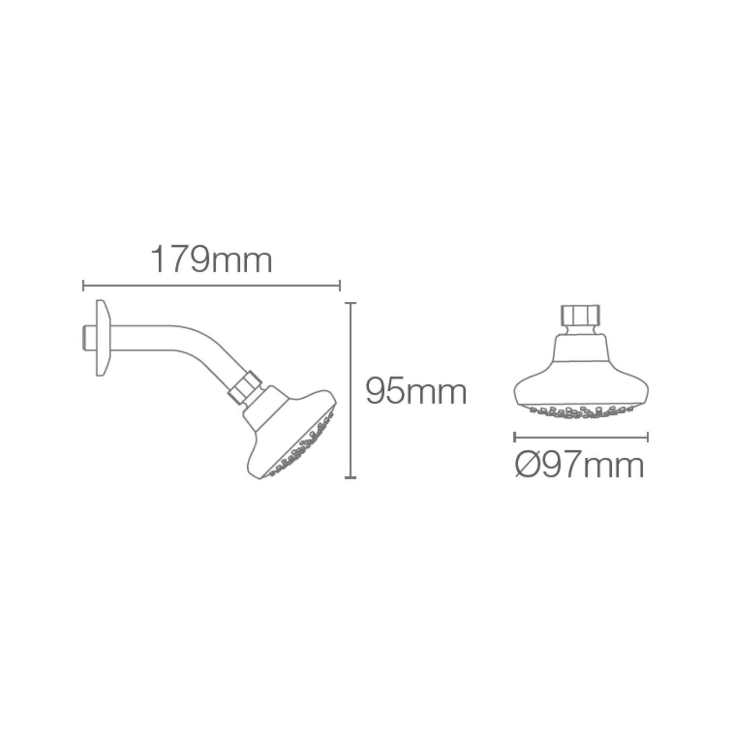 Kohler Single Flow Overhead Shower Complementary 16356IN-A-CP - Chrome