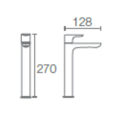 Kohler Table Mounted Tall Boy Basin Tap Aleo K-20070IN-4-CP - Chrome