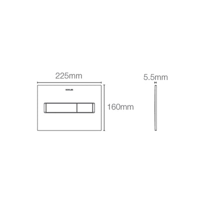 Kohler Flush Plate Graph K-20189IN-P-CP - Chrome