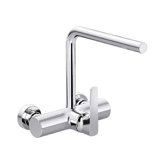 Kohler Wall Mounted Regular Kitchen Sink Mixer Aleo Plus K-20593IN-4-CP with Swinging Spout in Chrome Finish