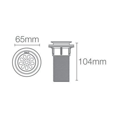 Kohler 2 inches Regular Waste Coupling K-20746IN-RGD - Rose Gold