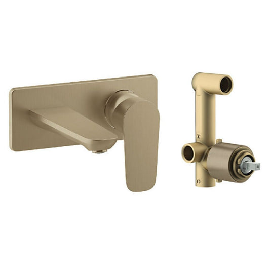Kohler Wall Mounted Basin Mixer Aleo K-21969IN-4ND-BV - Brushed Bronze
