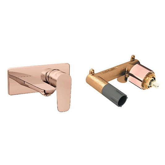 Kohler Wall Mounted Basin Mixer Aleo K-21969IN-4ND-RGD - Rose Gold
