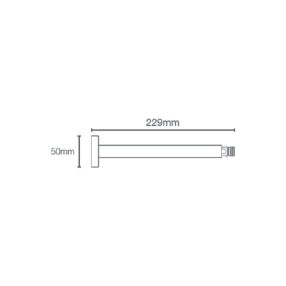Kohler Ceiling Mounted Rectangle 229 mm Shower Arm 22310IN-CP - Chrome
