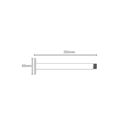 Kohler Ceiling Mounted Round 255 mm Shower Arm 22447IN-BL - Black Matt