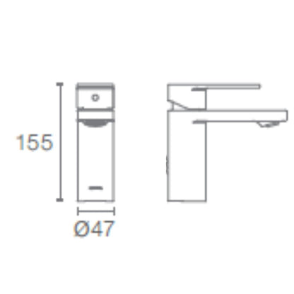 Kohler Table Mounted Regular Basin Mixer Parallel K-23472IN-4ND-RGD - Rose Gold