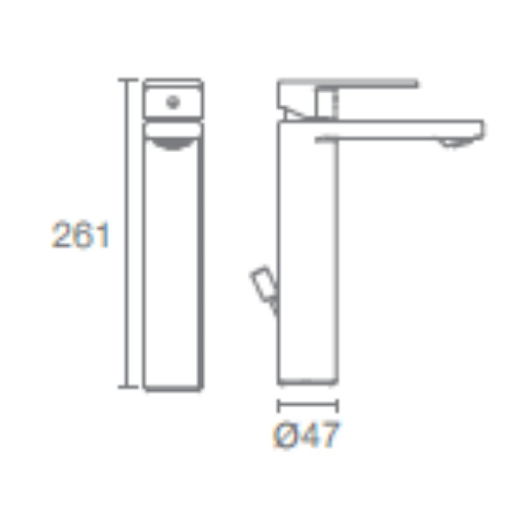 Kohler Table Mounted Tall Boy Basin Mixer Parallel K-23475IN-4ND-CP - Chrome