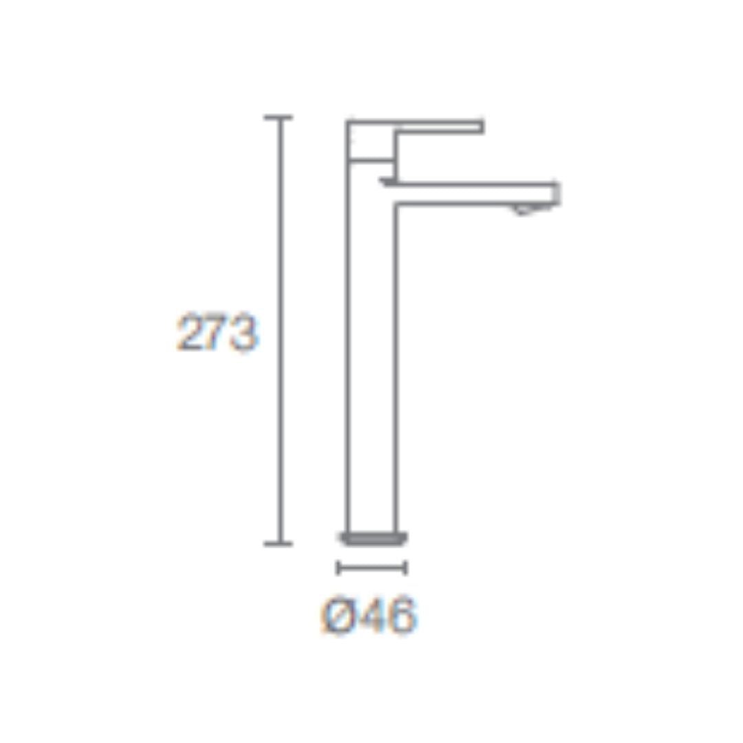 Kohler Table Mounted Tall Boy Basin Tap Parallel K-23483IN-4-RGD - Rose Gold