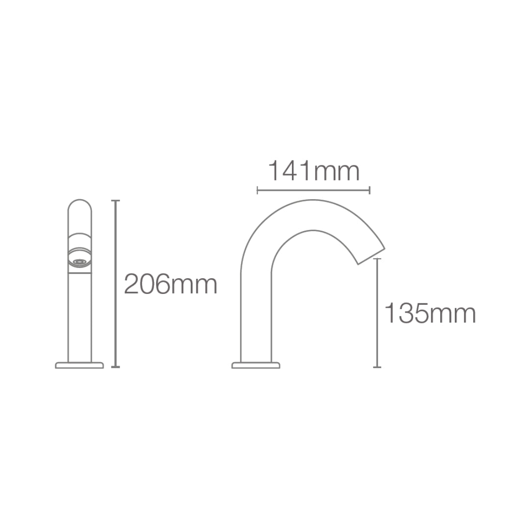 Kohler Table Mounted Regular Sensor Basin Tap Oblo K-24270IN-ND-CP - Chrome