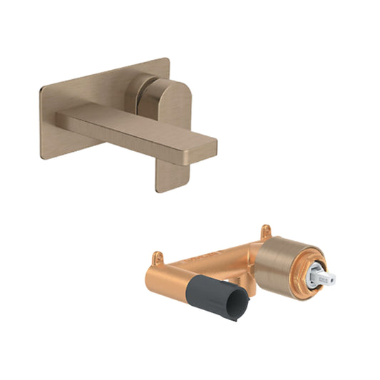 Kohler Wall Mounted Basin Mixer Parallel K-24280IN-4ND-BV - Brushed Bronze