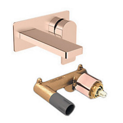 Kohler Wall Mounted Basin Mixer Parallel K-24280IN-4ND-RGD - Rose Gold