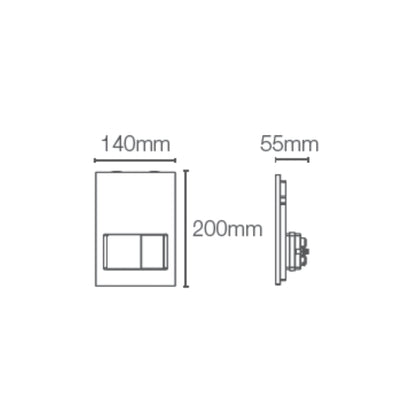 Kohler Flush Plate Soft Press K-24555IN-P-CP - Chrome