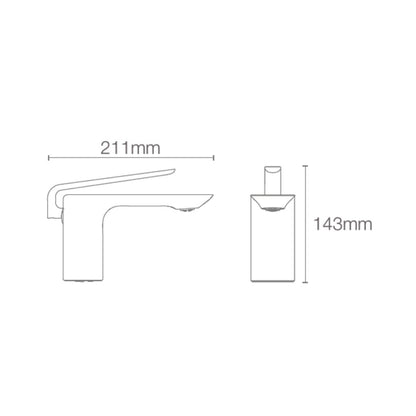 Kohler Table Mounted Regular Basin Mixer ModernLife Edge K-25757IN-4ND-RGD - Rose Gold