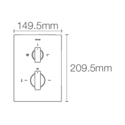 Kohler 2 Way Thermostatic Diverter Modern Life Edge 25761IN-9-BL - Black Matt Finish