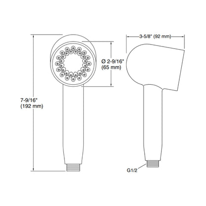 Kohler Single Flow Hand Shower Statement 26286IN-G-BL - Black Matt