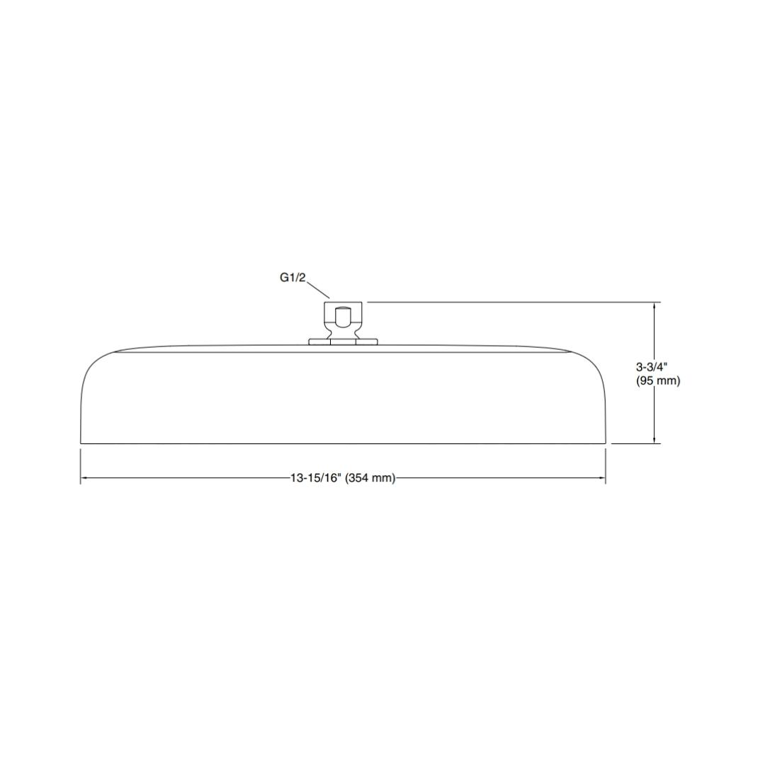Kohler Single Flow Overhead Shower Statement 26294IN-BV - Brushed Bronze