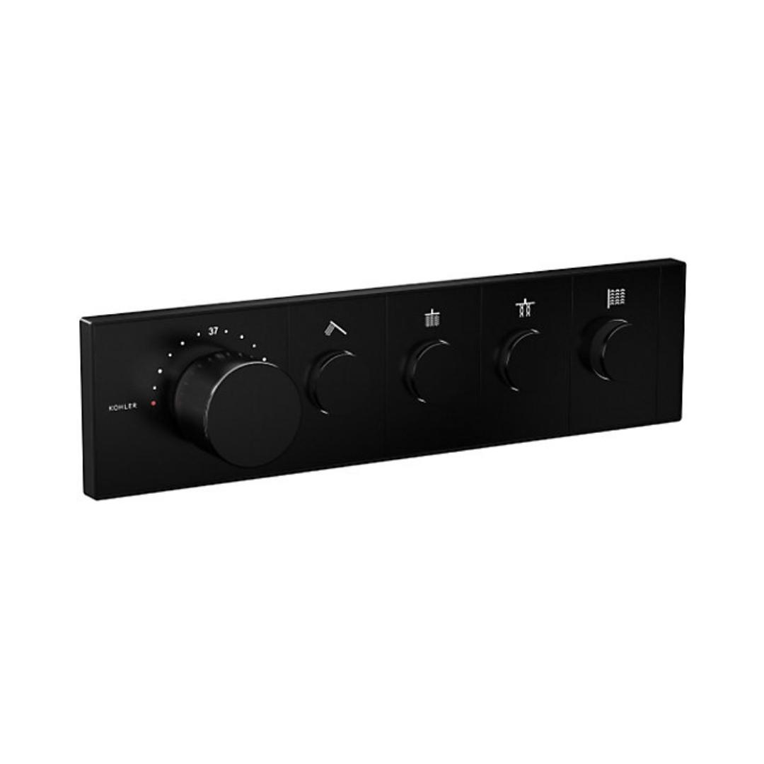 Kohler 4 Way Thermostatic Diverter Anthem 26348IN-9-BL - Black Matt Finish