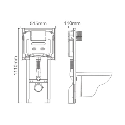 Kohler Instafit+ Nxt Gen Concealed Wall Mounted Cistern Full Frame K-26353IN-M-NA - White