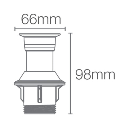 Kohler 3 inches Regular Waste Coupling K-45433IN-CP - Chrome