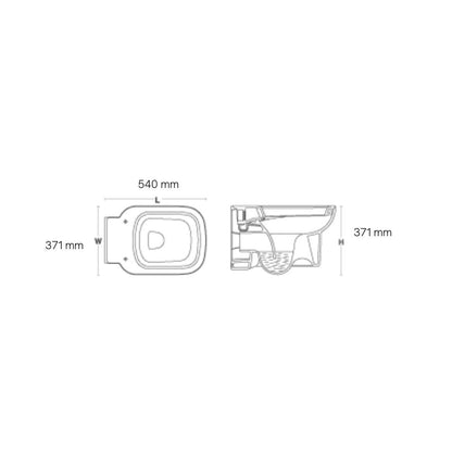 Kohler Wall Mounted Cashmere Closet WC Replay K-6098IN-S-K4 with P-Trap