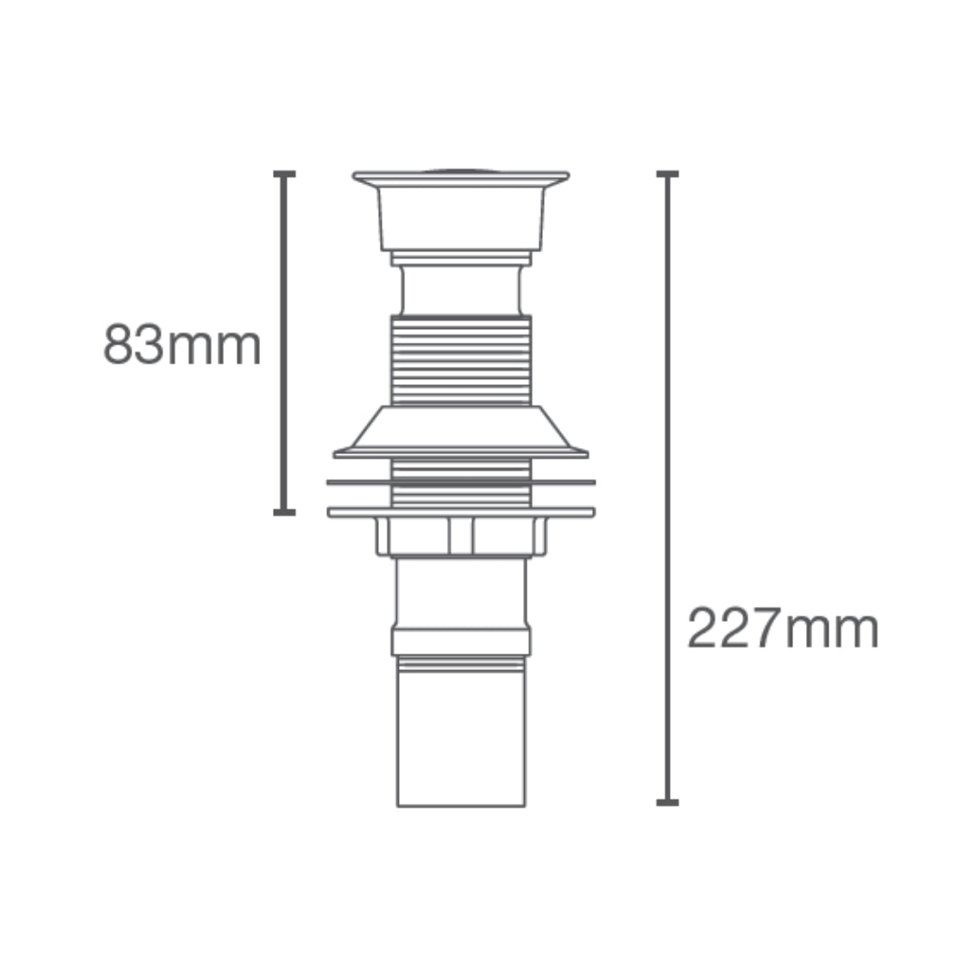 Kohler 9 inches Pop-Up Waste Coupling K-7124-A-CP - Chrome