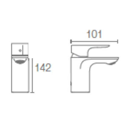 Kohler Table Mounted Regular Basin Mixer Aleo K-72275IN-4ND-CP - Chrome