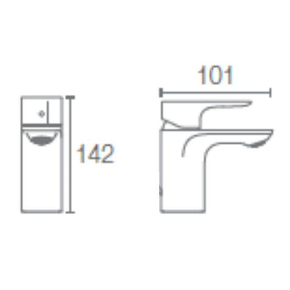 Kohler Table Mounted Regular Basin Mixer Aleo K-72275IN-4ND-RGD - Rose Gold