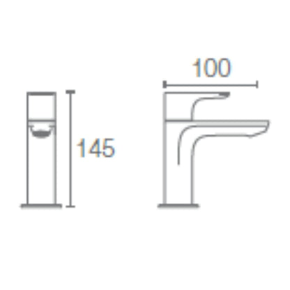 Kohler Table Mounted Regular Basin Tap Aleo K-72288IN-4-CP - Chrome