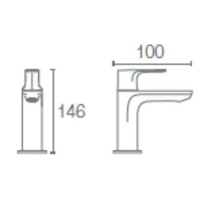 Kohler Table Mounted Regular Basin Tap Aleo Plus K-72326IN-4-CP - Chrome