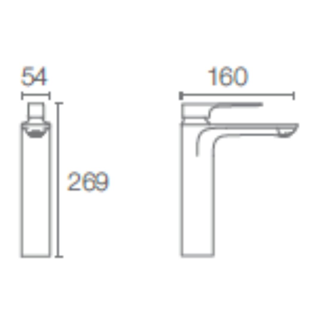 Kohler Table Mounted Tall Boy Basin Mixer Aleo Plus K-72337IN-4ND-CP - Chrome