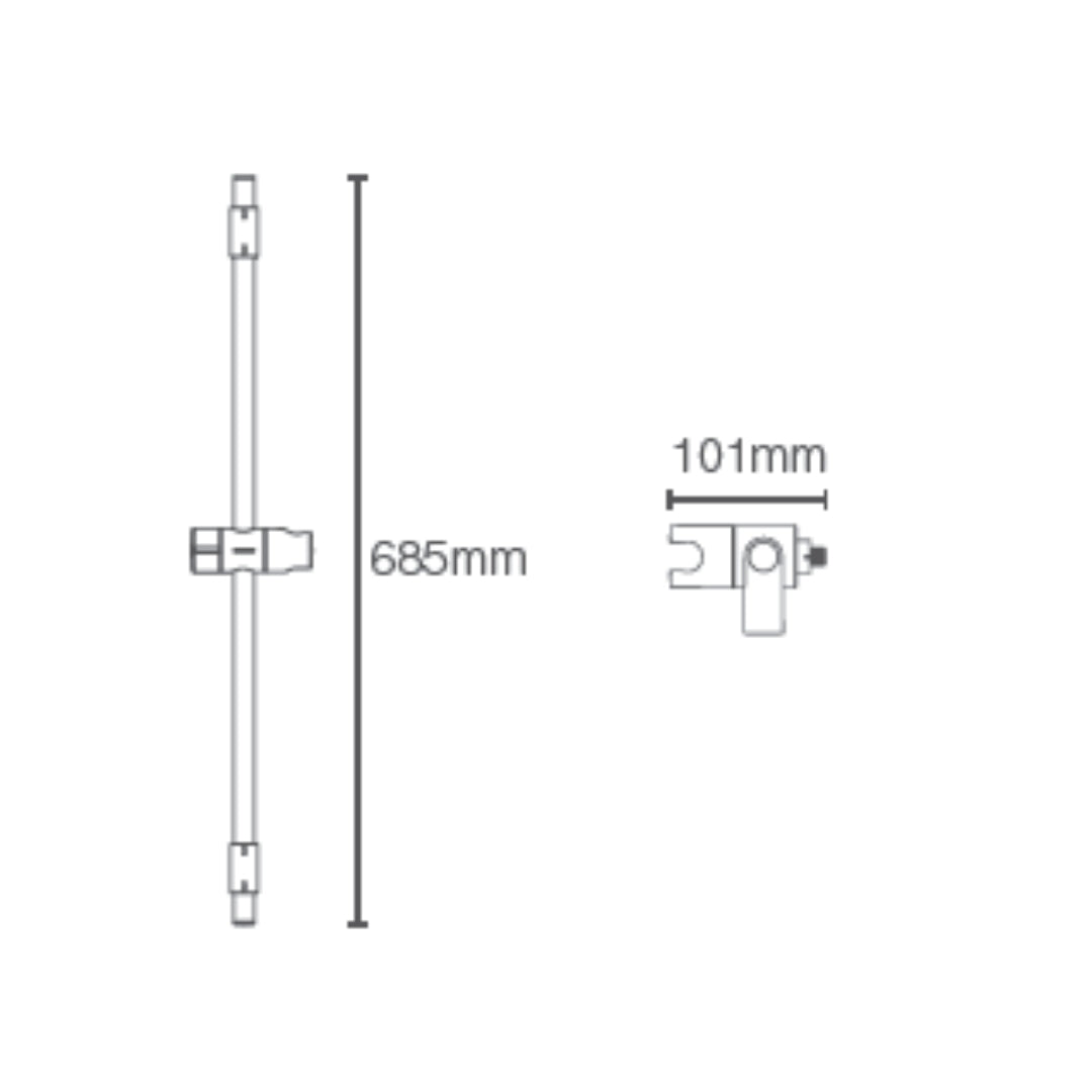 Kohler Shower Fitting Sliding Rail 72740IN-CP - Chrome
