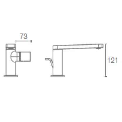 Kohler Table Mounted Regular Basin Mixer Composed K-73050T-7-RGD - Rose Gold
