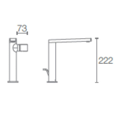 Kohler Table Mounted Tall Boy Basin Mixer Composed K-73159T-7-AF - French Gold
