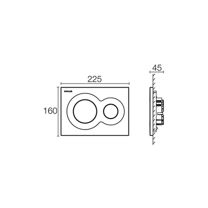 Kohler Flush Plate Lynk K-75890IN-P-CP - Chrome