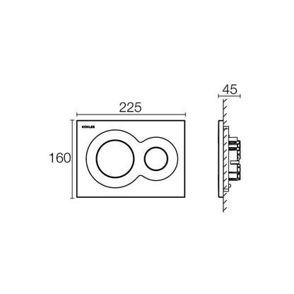 Kohler Flush Plate Lynk K-75890IN-P-RGD - Rose Gold