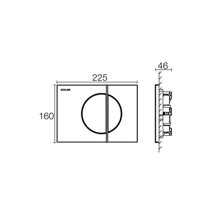 Kohler Flush Plate Note K-75891IN-M-0 - Glossy White