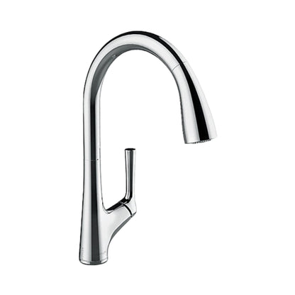 Kohler Table Mounted Pull-Down Kitchen Sink Mixer Malleco K-77748IN-4-CP with Extractable Hand Shower Spout in Chrome Finish