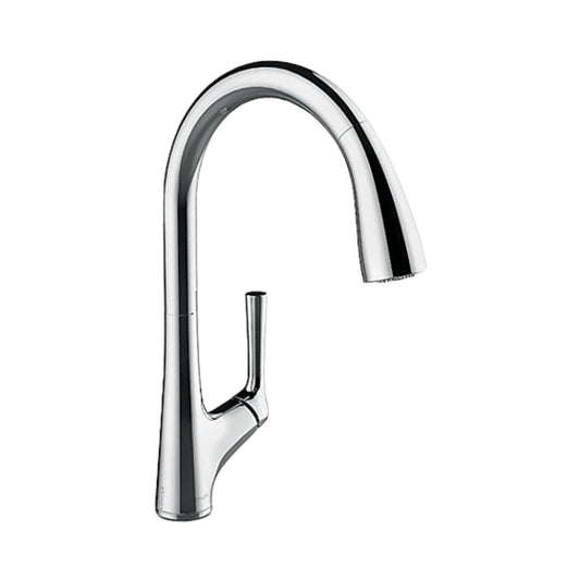 Kohler Table Mounted Pull-Down Kitchen Sink Mixer Malleco K-77748IN-4-CP with Extractable Hand Shower Spout in Chrome Finish