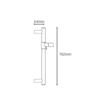 Kohler Shower Fitting Sliding Rail 8524T-BV - Brushed Bronze