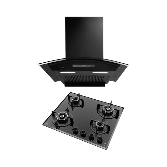 Kaff 60 cm Wall Mounted Chimney Premier Range MAINZ 60 DC - BLDC + Kaff 60 cm 4 Burner Hob Alton ALNF 604