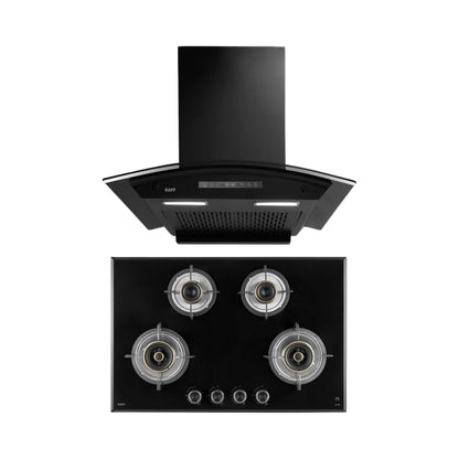 Kaff 75 cm Wall Mounted Chimney Premier Range MAINZ 75 DC - BLDC + Kaff 78 cm 4 Burner Hob Alton ALN 784