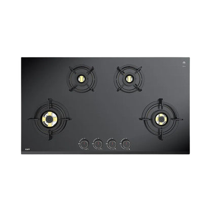 Kaff 90 cm Wall Mounted Chimney LYNN 90 DC BLDC + Kaff 90 cm 4 Burner Hob Ashford Series ASF 94M
