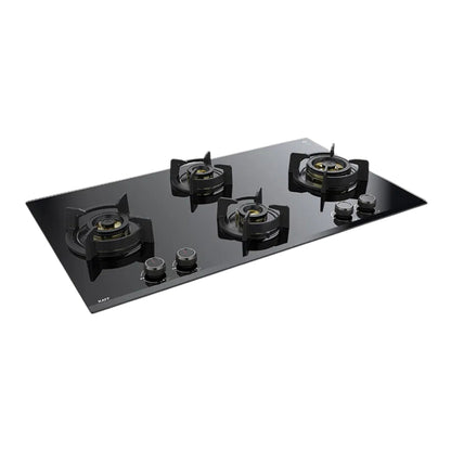 Kaff 90 cm Wall Mounted Chimney VASCO 90 DC - BLDC + Kaff 90 cm 4 Burner Hob Ashford Series ASF 94V