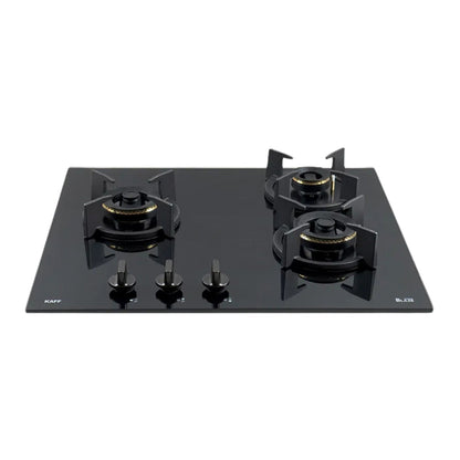 Kaff 60 cm Wall Mounted Chimney Filterless Series ASHPRO DHC 60 + Kaff 60 cm 3 Burner Hob Blaze Series BZ 603
