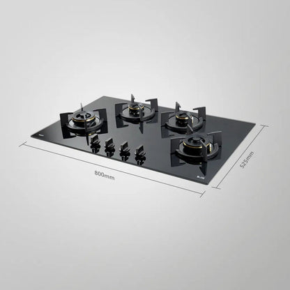 Kaff 75 cm Wall Mounted Chimney ASHPRO 75 DC - BLDC + Kaff 80 cm 4 Burner Hob Blaze Series BZ 804